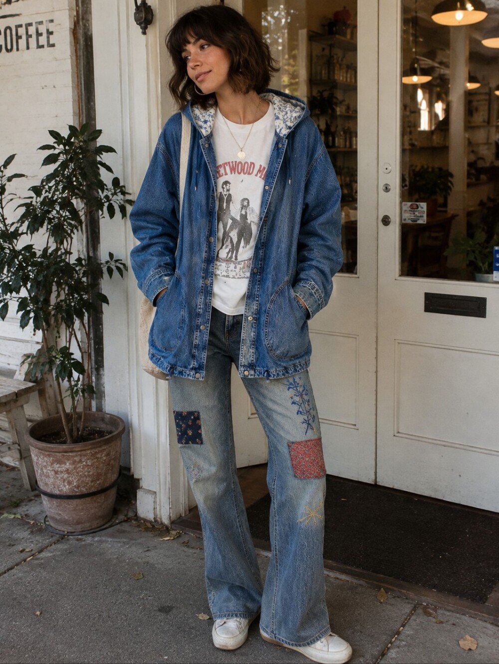 Vintage Northern Reflections denim parka blue toile jacket